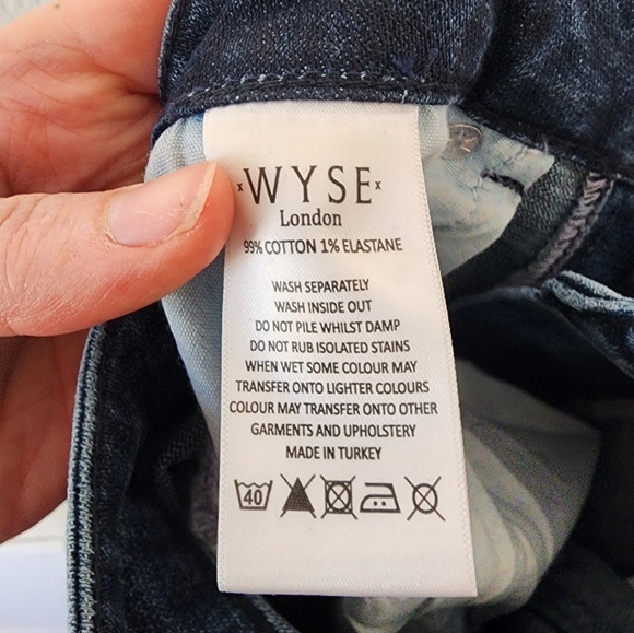 WYSE London Rinse Wash Harper Slim Leg Jeans 0R - Picture 6 of 6